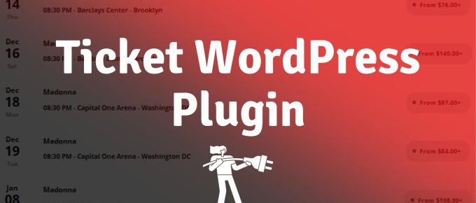 Ticket WordPress Plugin for all Websites